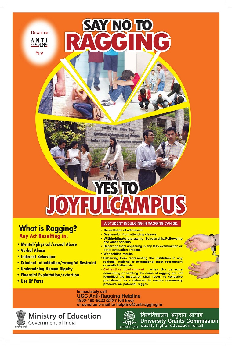 Anti-Ragging Awareness Poster